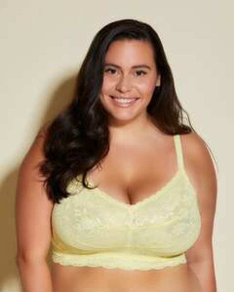 Front of a model wearing a size M Ultra Curvy Sweetie Bralette in Mignonette by Cosabella. | dia_product_style_image_id:253504